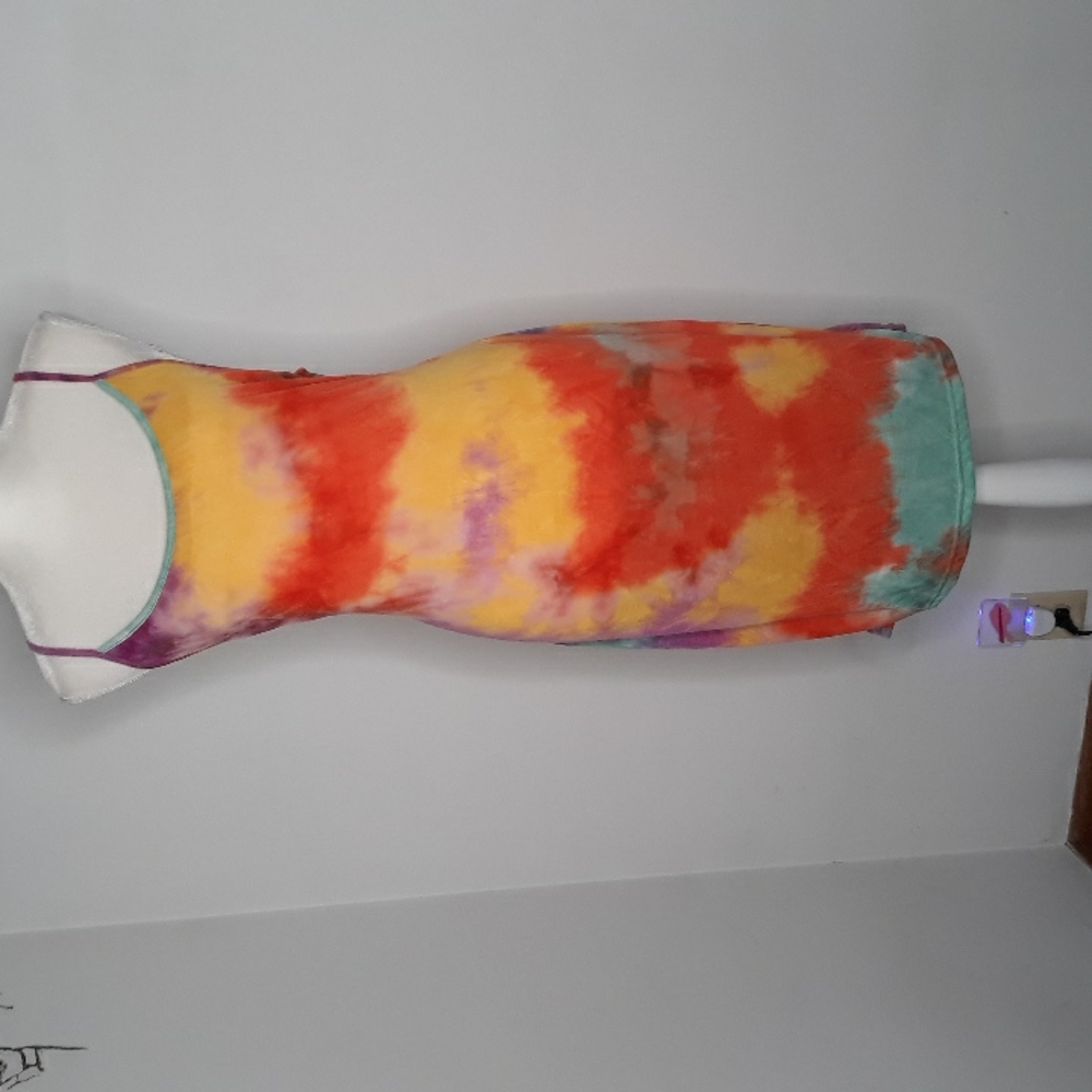 SHEIN curve tie dye strappy backed womens top